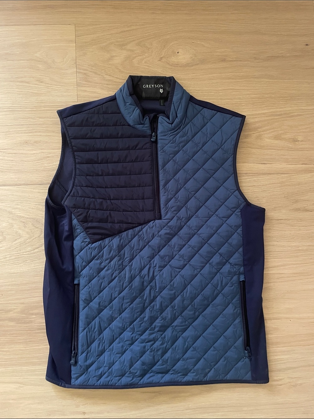 Greyson Two-Tone Navy Quilted Vest